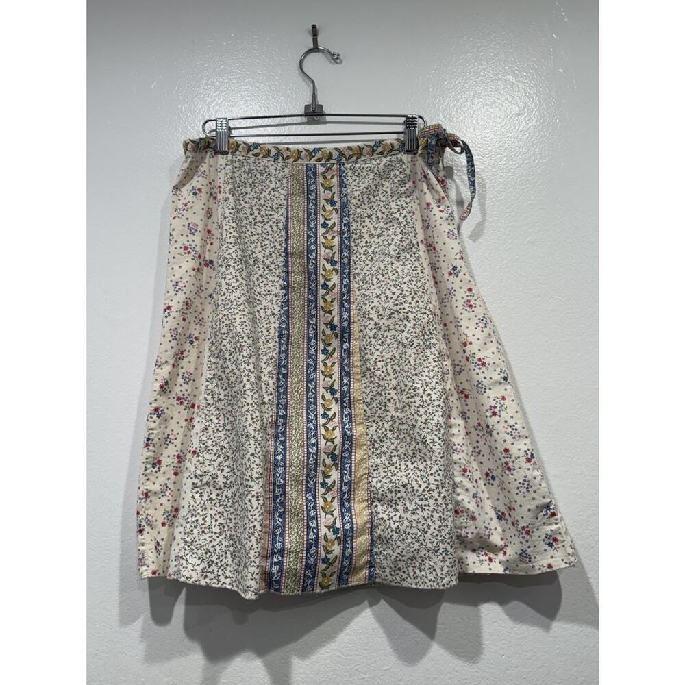 H&M Patchwork Floral Print Skirt Cottagecore Prairie Hippie Boho‎ Cotton Size 10